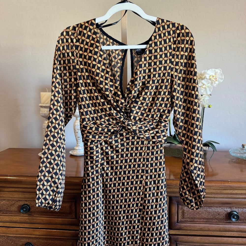 MINKPINK Valentina Maxi Dress Black Floral S NWT Sold Out - Picture 8 of 11